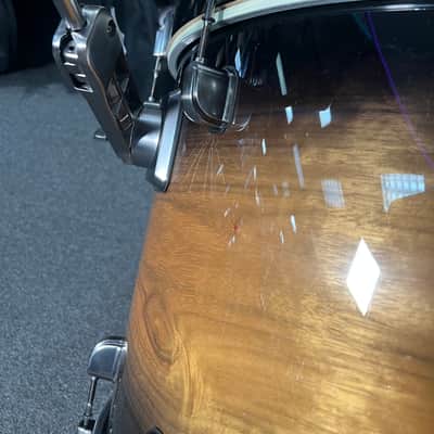 Tama MEB2014MULNWB Starclassic Maple 14x20" Bass Drum in Natural Pacific Walnut Burst w/ Smoked Black Nickel Hardware image 8