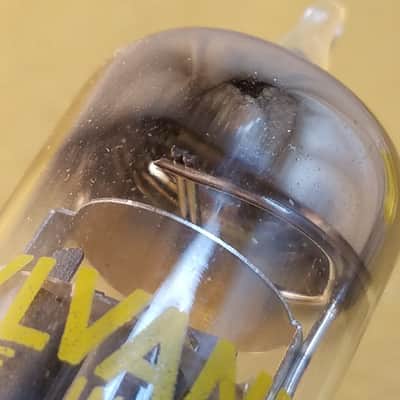 Sylvania Matched Pair (2) 6922 premium tNOS AT1000 TESTED Vacuum Tubes Gold pins rare D getter E88CC dual triode or GB6DG8 1963 image 10