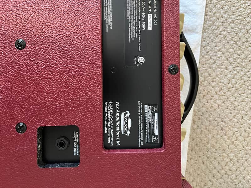 Vox Vox AC10C1 Vintage Red 10W Tube Combo 2016 - Vintage Red