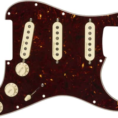 Fender Pre-Wired Strat Pickguard, Vintage Noiseless SSS, 11 Hole PG-Tortoise image 2