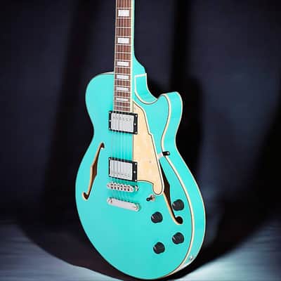 D'Angelico Premier SS Single Cutaway w/ stop-bar tailpiece, Surf Green* w/ DAPSSSGRNS image 6