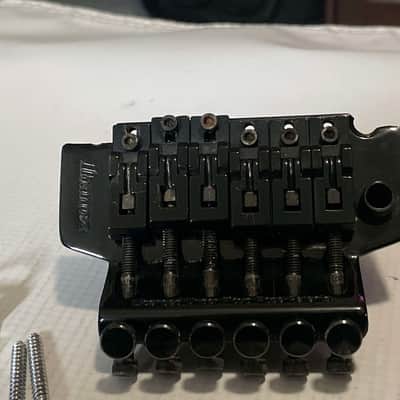 2000's Ibanez Logo Series Licensed Black Floyd Rose Double Locking Tremolo Bridge image 6