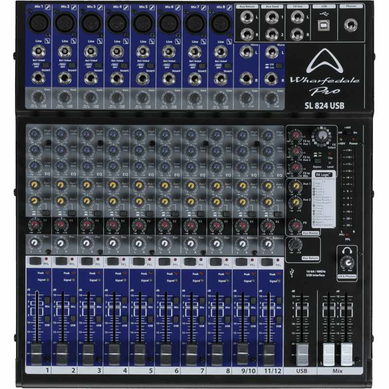 Wharfedale Pro SL824USB Console de mixage 12 entrées - USB image 1