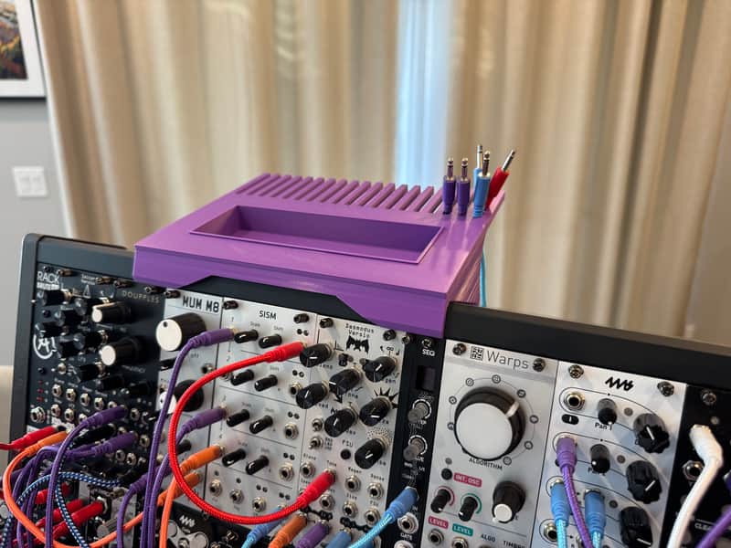 Eurorack Cable Holder w/Bin for Arturia RackBrute 6U / 3U case V2 (lilac) image 1
