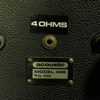 1970s Acoustic 406 2x15” Bass Guitar Speaker Cabinet w/ 200 Watts Power Handling, 4 Ohms Impedance image 7