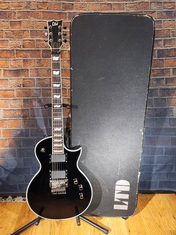 ESP LTD EC-401 FR RARE Floyd Rose Model Black w/ Matching LTD HSC image 1