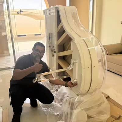 SCHONA 186 Luxury Mechanical Crystal Grand Piano 88 Keys Solid Wood Transparent Acrylic 10-Year Warranty 92% Transmittance image 3