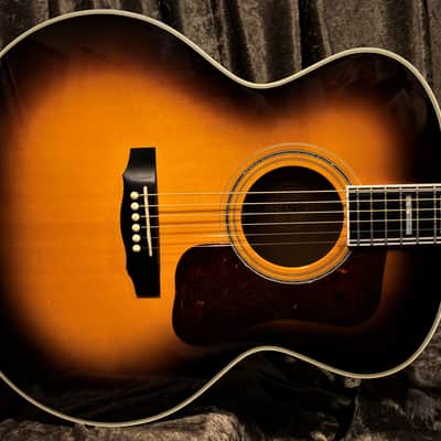 Guild F50 2012 Sunburst New Hartford Ext Condition Flame Maple Archback Guild Acoustic F55 JF65 image 2