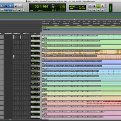 The Synth Sounds Of Uptown Funk By Mark Ronson Feat. Bruno Mars - Pro Tools Session - Reverb Exclusive image 2