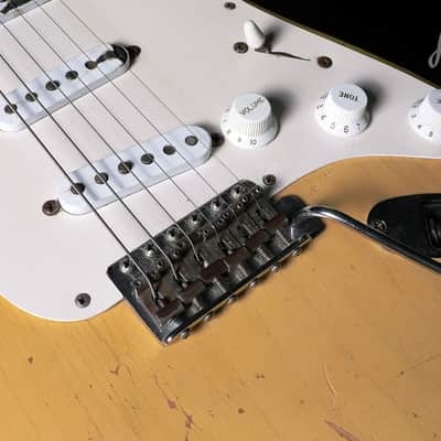 1954 / 1955 Fender Stratocaster with Maple Fretboard Blonde Refin image 10