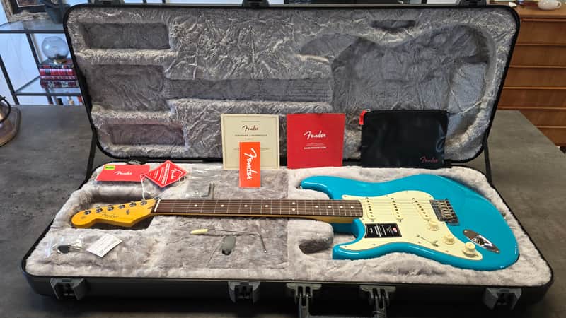 Fender American Professional II Stratocaster LEFT HAND BRAND NEW 75TH ANNIVERSARY 2021 Model Miami Blue Rosewood USA LH Lefty Handed Electric Guitar image 1