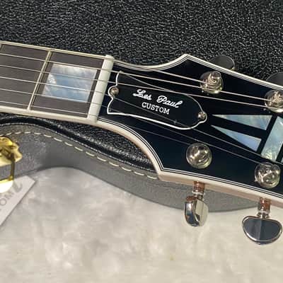NEW! Gibson Dealer Select Custom Shop Les Paul Custom AAA Figured Flame Top - Transparent Black / Natural Back - Authorized Dealer - 8.8 lbs - G06805 image 6