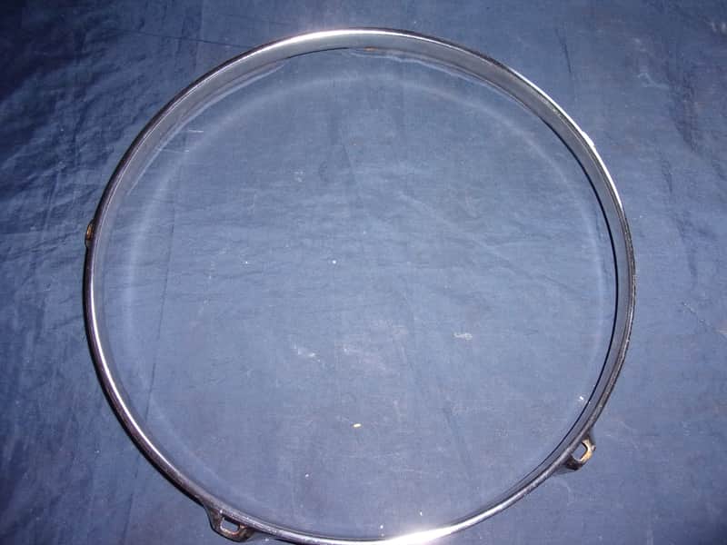 Rare NOS 12" Chrome 5 Lug Holes Rim Hoop Rack Tom / Top Snare Side New image 1