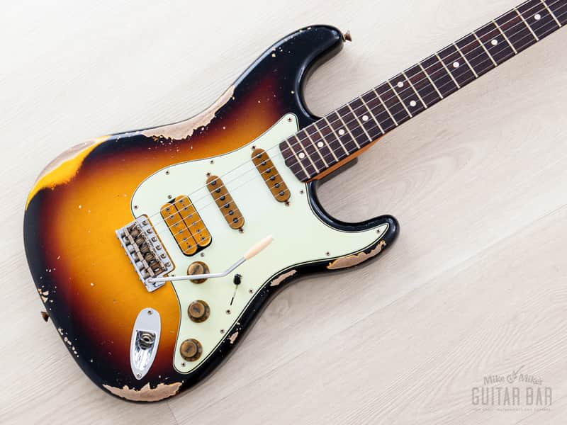 2024 Fender Custom Shop Alley Cat Stratocaster Heavy Relic SSH Superstrat Sunburst w/ Case, CoA