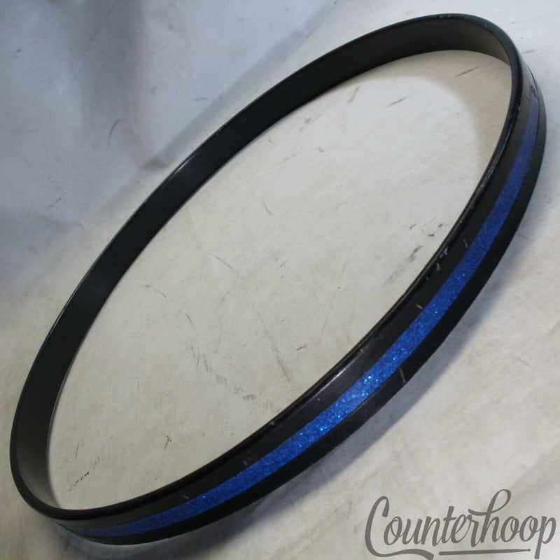 Rogers 22"Blue Sparkle Bass Drum Hoop/Rim Cleveland Holiday Vintage 60s 6Ply USA image 1