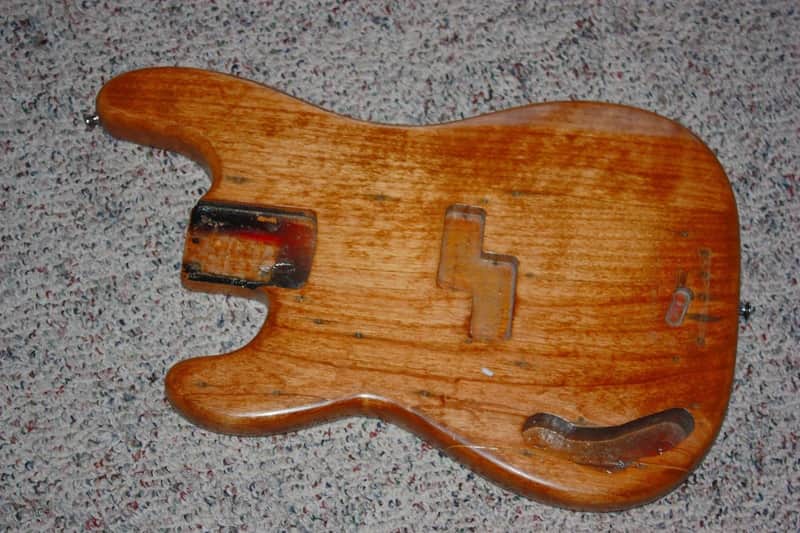 1970 1971 1972 LEFTY left-handed lefty Fender Precision bass body refinished 4 lb 3 oz image 1