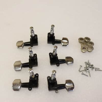 Rare Schaller Offset 3x3 Tuners Chrome Plastic Vintage 70's guitar W. Germany image 9