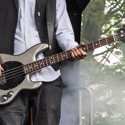 2003 Ernie Ball Music Man USA SUB Bass 4 Active Graphite pearl image 11