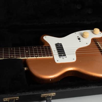 Harmony  H-44 Stratotone Solid Body Electric Guitar (1954), black tolex hard shell case. image 13