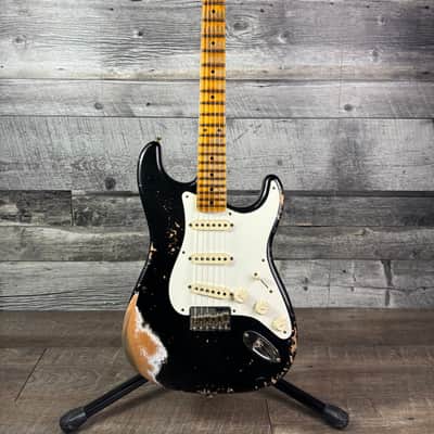 Fender Custom Shop 1956 Hardtail Stratocaster Heavy Relic, Black image 1