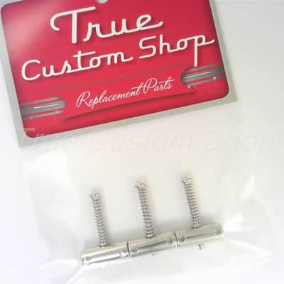 True Custom Shop® Compensated Bridge Saddles for Fender Tele USA '52 & '62 Reissue Nickel image 4