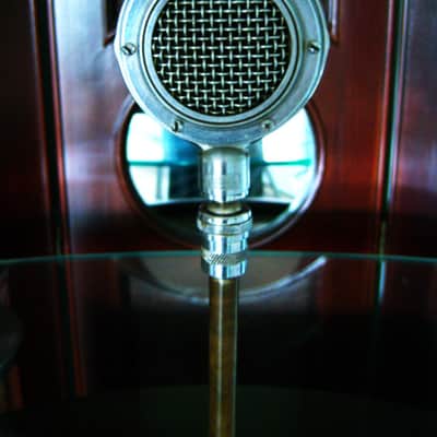 Vintage RARE 1920's brass model microphone floor stand Atlas Shure Electro Voice RCA image 3