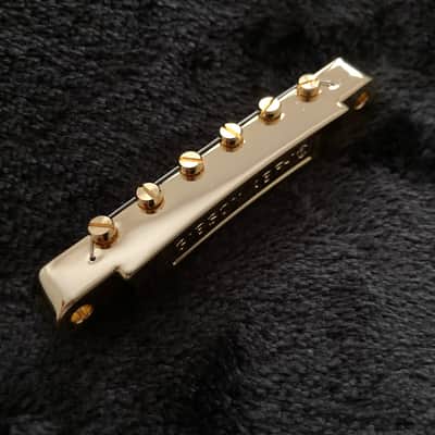 Gibson ABR-1  Gold Plated Bridge with Nylon Saddles for Hollow  Body, Semi-Hollow and Solid Body Guitars. image 3