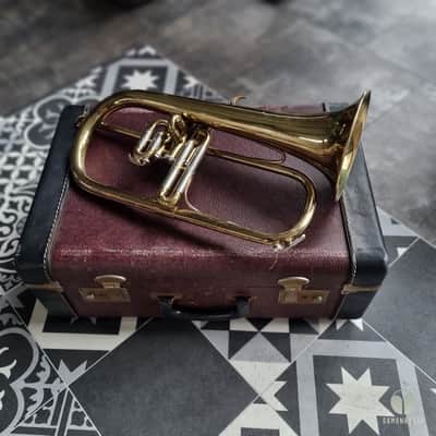Legendary Couesnon flugelhorn - factory lacquer finish, case, mouthpiece, lyre gamonbrasss image 24