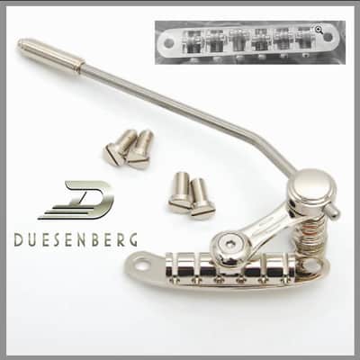 KILLER Duesenberg/Goldo Les Trem II Nickel w/ Derek Trucks Mock SelfStick Maestro Engraved Vibrola & Tonepros Roller bridge 4 SG, LP, ES & Firebird Guitars image 5