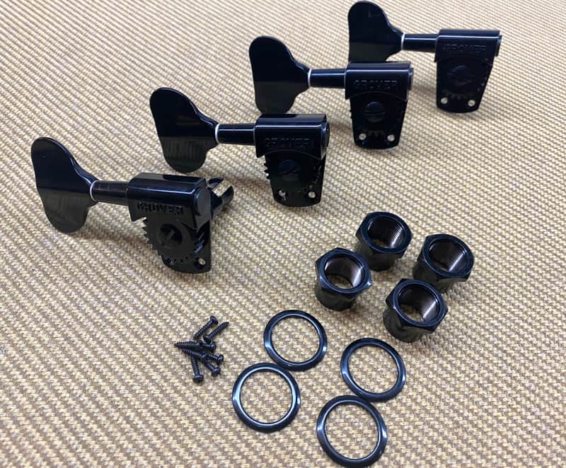 145BCL (4) Grover Titan  Treble Side Lefty Black Bass Tuners image 1