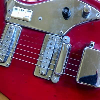 Vintage Crown Electric Guitar Made in Japan w/ Vintage Case image 7