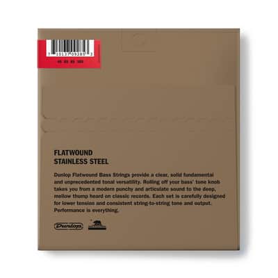 Dunlop DBFS45105 Corde Flatwound per basso 45-105 Medium-4/Set image 2