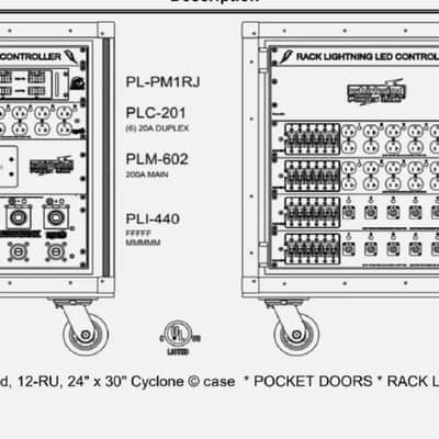 Whirlwind PLD 200A Power Distro Extra Powercon & Duplex Outputs UL Approved image 3
