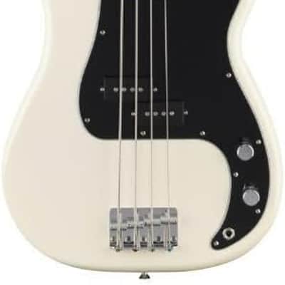 Fender Standard Precision Bass Guitar Olympic White - MPL 4-String Electri image 1