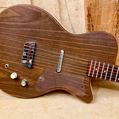 ~1959 Silvertone-Danelectro U-1 Model 1300 Brown Faux Wood Grain image 14