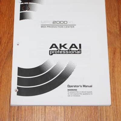Printed AKAI MPC2000XL User Owner's Instruction Manual