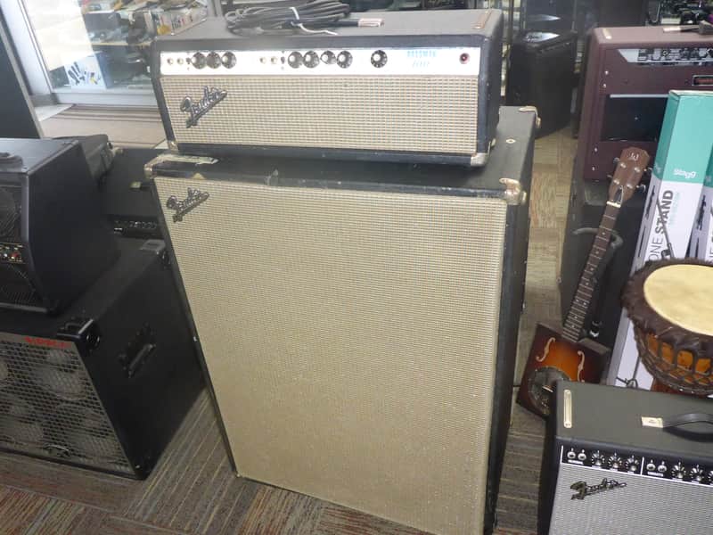 Fender Rare Numbers-Matching ;Local Pick-up Only: 1972 Bassman 100 Rig ( Head & Cab ) : Early Production Head Rare Factory " Richard Smith " Stamp 1972 - Black Tolex image 1