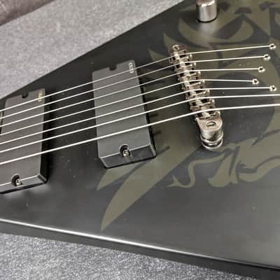 LTD Hex-7 Nergal Signature 7-String Electric Guitar Matte Black w/ Flying V Case image 6