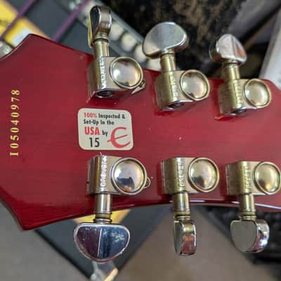 Epiphone Dot ES-335 Semi Hollow Electric Guitar Cherry Red, Maple, Rosewood, Hard Case image 7