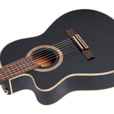 Ortega RCE138-T4BK-L Performer Series Solid Spruce Top Mahogany Neck Cutaway Nylon 6-String Classical Acoustic-Electric Guitar w/Gig Bag For Left Hand Player image 7