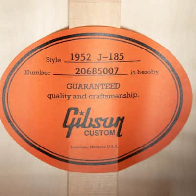 Gibson Custom Shop 1952 J-185 Acoustic Guitar - Antique Natural with Hardshell Case image 20