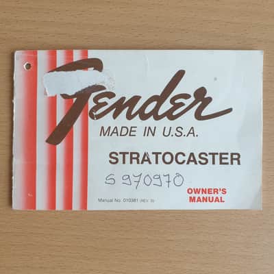 [Vintage] Fender Stratocaster Owner's Manual 1978 (#1) image 2