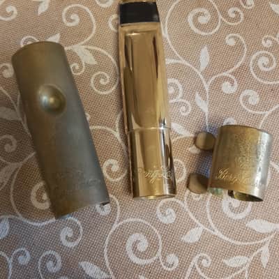 Rare Berg Larsen Scoop Bill 100/2 facing (offset) Gold 24K tenor saxophone mouthpiece. image 10