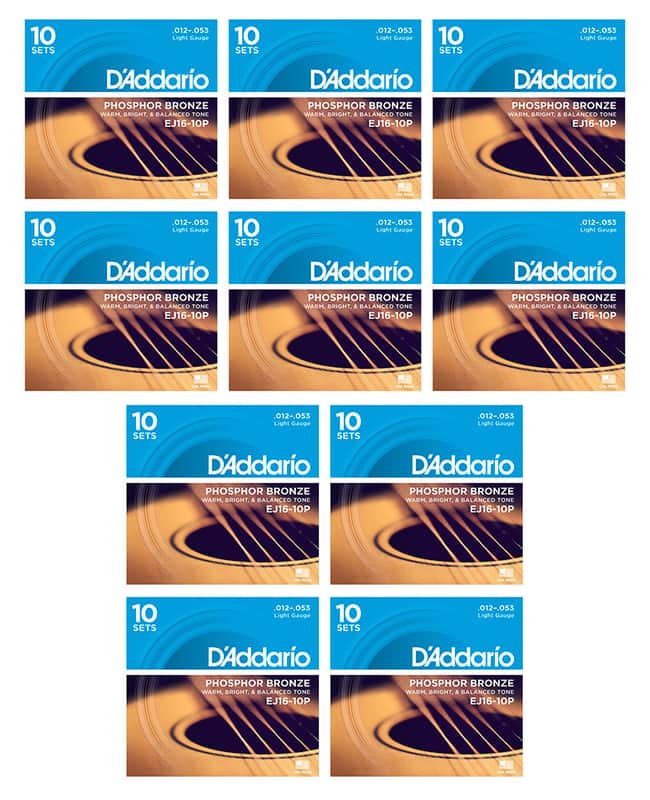 EJ16-10P Phosphor Bronze Light 12-53 D'Addario image 1
