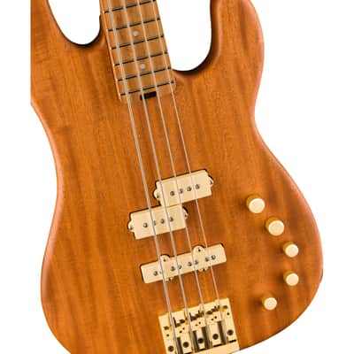 Charvel Pro-Mod San Dimas Bass PJ IV CM Natural Mahogany - 4-String Electric Bass image 2