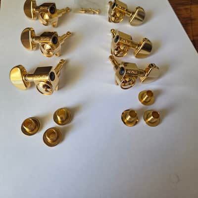 Grover Rotomatic 3 x 3 sealed tuners 2010 - Gold image 1