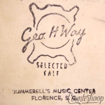 George Geo H Way 14"Calf Skin Snare Drum Slunk Head Batter/Resonant Vintage 6ply image 2