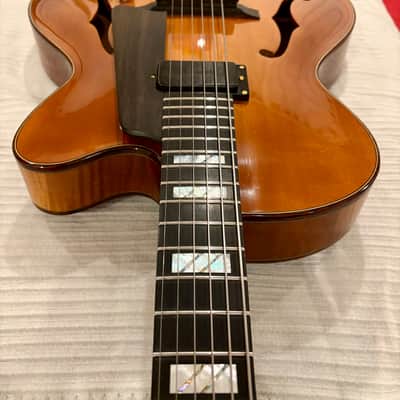 GORGEOUS MINTY Buscarino Corey Christiansen archtop jazz guitar 16" image 3