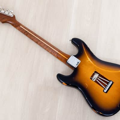 Fender Custom Shop 1956 Stratocaster Roasted Relic Faded Two-Tone Sunburst w/ Gold Guard, Fat '60s Pickups image 10