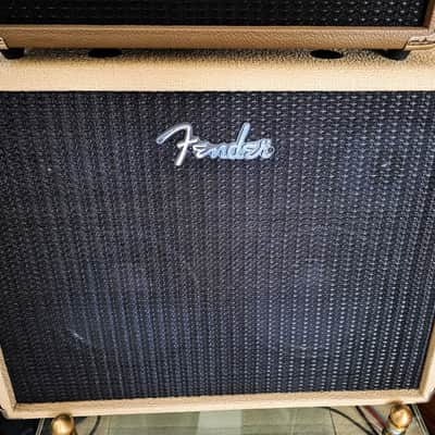 Fender 40 Watt Acoustasonic 6 & 12 Acoustic Guitar & Mic with Fender Ext Cabinet Stereo Two 8-inch Speakers & Correct Extra $ Cable and $25' Fender Guitar Cord! 2024 - Brown Tolex image 6